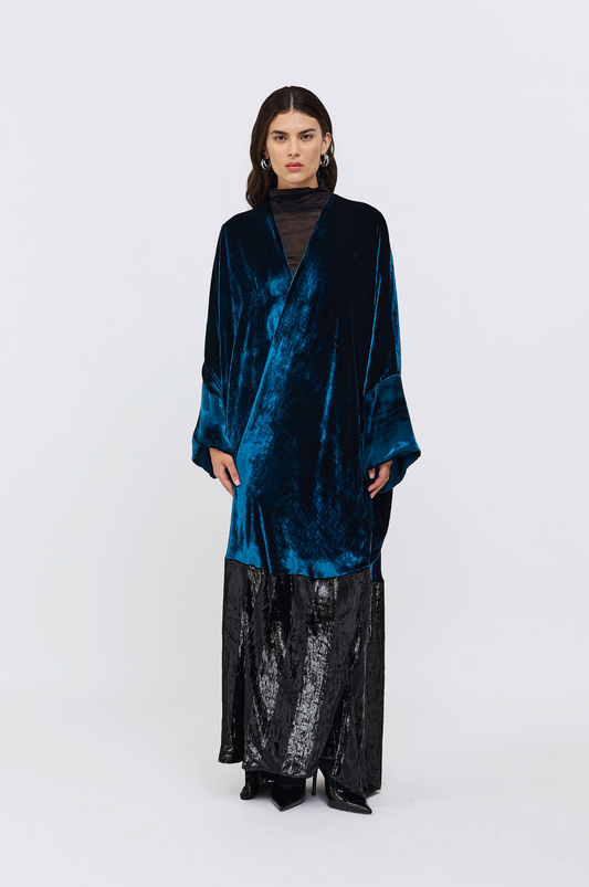 NYLA VELVET - BLUE/BLACK